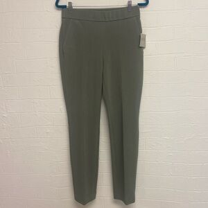 Sage gray stretch pant with elastic waist